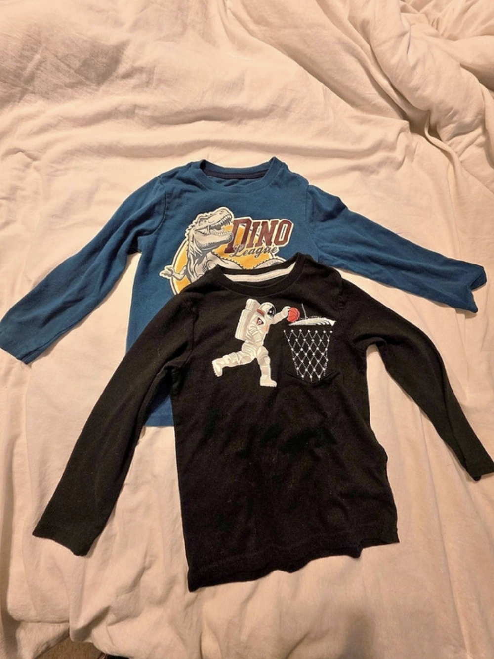 Kids Long Sleeve Graphic Tees Set of 2